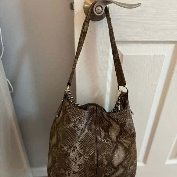 ANTONIO MELANI Large Snake Print Hobo Handbag - Picture 2 of 14